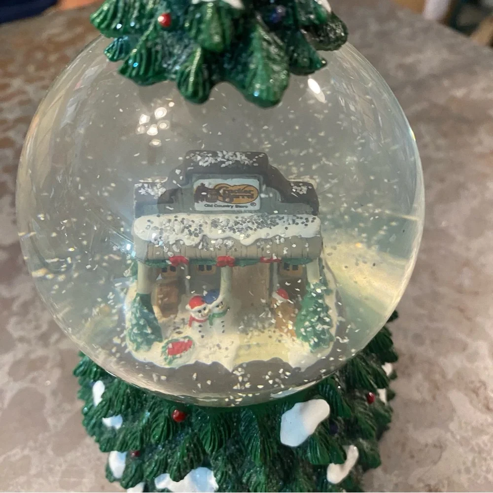 Cracked Barrel Snow globe with Light Cracker Barrel Store globe